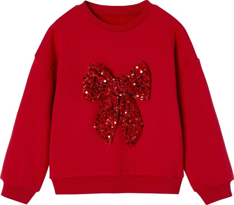 Kerstsweater - Rood - Meisjes - Met Lovertjes