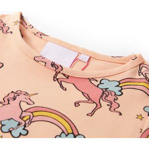 Kinderpyjama met korte mouwen 92 lichtoranje