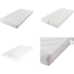 vidaXL Matras met een wasbare hoes 200x80x17 cm - Matras - Matrassen - Matras Met Hoes - Matrassen Met Hoes