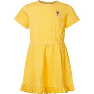 Noppies Girls Dress Ester short sleeve Meisjes Jurk - Banana Cream - Maat 116