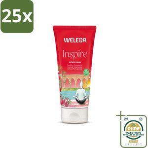 25 x WELEDA - Douchecrème Granada Inspire - Granaatappel - 200 ml - Grootverpakking - Douchecrème - Natuurlijke Douchecrème - Biologische Douchecrème - Granaatappel Douchecrème - Sensueel Douchecrème
