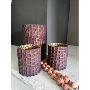 Theelicht donker rood/bruin S