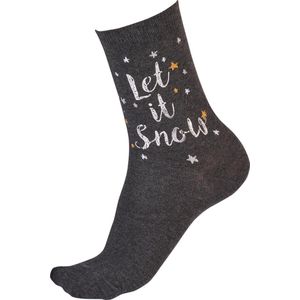 Pretty Polly Sokken - Kerst - Dames sokken - One Size - Grijs