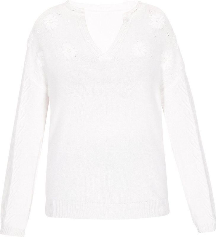 usha - Fashion Look Collection - Sweater - Met Bloemenborduursel