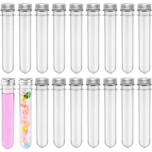 Reageerbuisjes met schroefsluiting - 40 ml - transparant - bruiloft - bloemen - badzout - snoep - amandelen - laboratorium - hoofddecoratie - 18 stuks