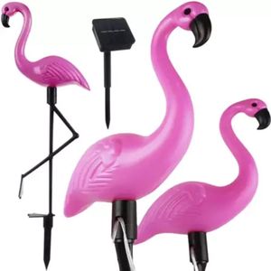 Gardlov Solar Flamingo Lampen Set van 3 - Duurzaam en Sfeervol voor de Tuin