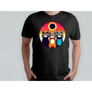 Eclipse Group of Cats - T Shirt - Cats - Gift - Cadeau - CatLovers - Meow - KittyLove - Katten - Kattenliefhebbers - Katjesliefde - Prrrfect - Tarot