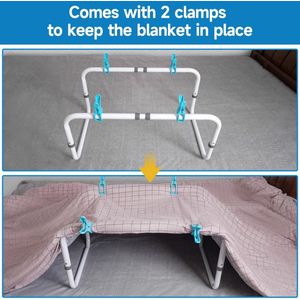 Blanket Lifter, Height Adjustable Blanket Lifter with 4 Clips for Surgery and Arthritis Recovery