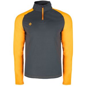 Izas - Indus - Half Rits Lange Mouw T-shirt - Oranje - Grijs