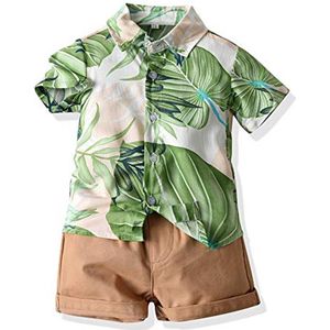 Kledingset voor peuters en baby's - Hawaiiaanse zomerset met shirt met korte mouwen en shorts