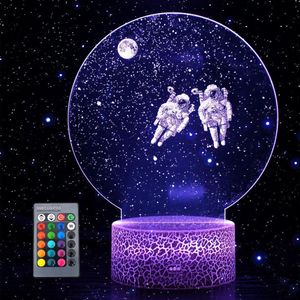 3D Nachtlampje voor Kinderen met Afstandsbediening en Smart Touch - Dimbaar en Multikleurig