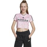 House of Tiro - T-shirt - Zwart - 100% Polyester - Cropped