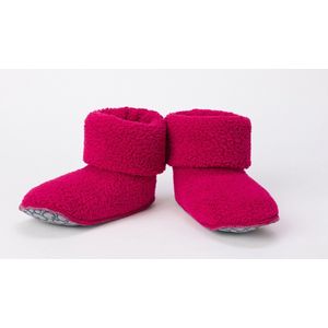 Pantoffels Woody Teddy - Framboos rood 34/37