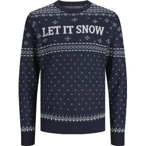 Jack & Jones Kersttrui Heren Gebreid JORHOLLY Blauw