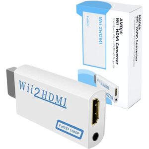 HDMI adapter voor Nintendo Wii - Inclusief 3,5mm Jack - 1080p Full HD - Wii naar HDMI - Laptop & Televisie