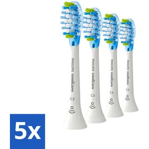 Philips Sonicare - Opzetborstels - C3 Premium Plaque Defense - Grondige Reiniging - 4 opzetborstels - HX9044/17 - Bulkverpakking - 5 stuks