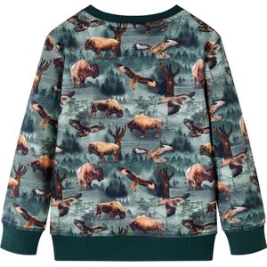 Kindertrui 92 - Donkergroen - Comfortabele Pasvorm