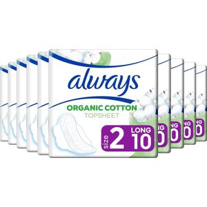 Always Cotton Protection Ultra Long - Maat 2 - Voordeelverpakking 10 x 10 Stuks - Maandverband Met Vleugels