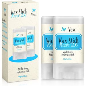 Vexi - Wax Stick Haar 2 stuks - Anti Frizz - Wax Stick - Haar Stick - Anti Pluis Haar - Inclusief gratis kam