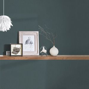 Effen behang Uni behang Vliesbehang Blauw 333701