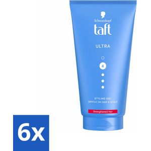 Taft - Ultra 4 - Styling Gel - Stevige fixatie - 150 ml - Voordeelverpakking - 6 stuks