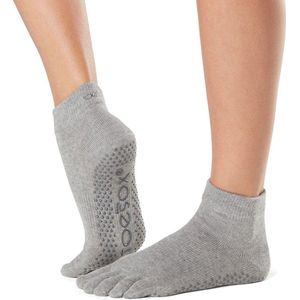 ToeSox - Antislip Sokken - Ankle - Met Tenen - Grijs