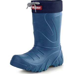 Ladeheid Kinder Regenlaarzen - Winter Thermo Rubber Laarzen Gevoerd - EVA - LA-LMG-835-Grizzly - Donkerblauw - 22/23