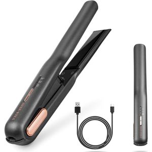 Draadloze Mini Haarstyler en Krultang met USB-C Opladen - Ideaal voor Onderweg