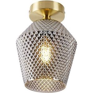 QAZQA karce - Art Deco Plafondlamp - 1 lichts - Ø 170 mm - Goud/messing - Woonkamer | Slaapkamer | Keuken