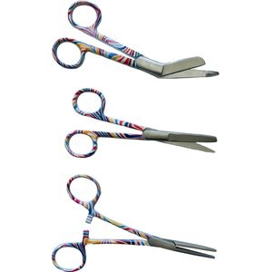 Verpleegkundige Scharenset - Wavy | MDR Gecertificeerd - Zorg - Kocher - Cadeau - Verpleegster - Accessoires - Nurse Cadeau - Verpleegkundige Schaar - Verpleegkundige Artikelen