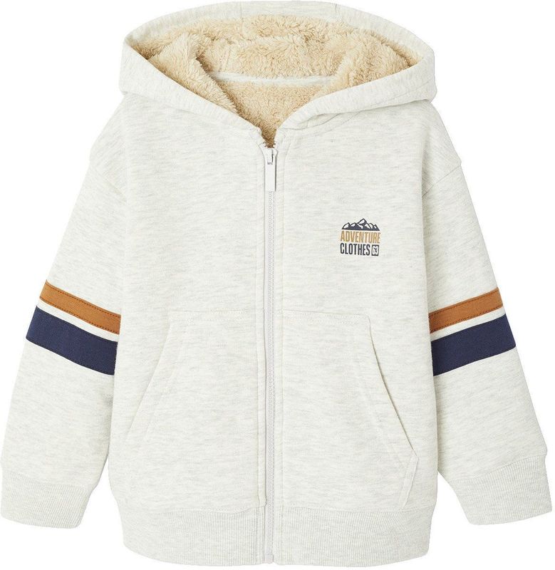 Vertbaudet - Jongenssweater - Met Capuchon en Rits - Sherpavoering