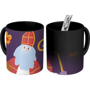 Magische Mok - Foto op Warmte Mokken - Koffiemok - Sinterklaas - Sint - Decoratie - Kinderen - Jongens - Meisjes - Kids - Magic Mok - Beker - 350 ML - Theemok