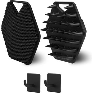 Siliconen Doucheborstel - Douche Scrubber met Haken - Hoofdhuid Massage Borstel - Exfoliërende Lichaamsborstel - Douche Lichaamsreiniging