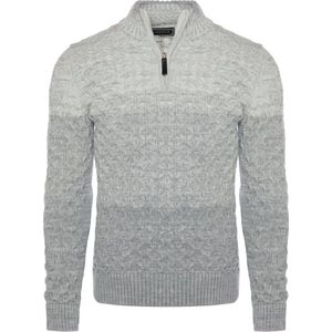 Carisma Heren Trui Opstaande Kraag Gebreid Grijs 7833 - XL