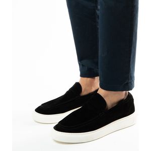 Manfield Suede Loafers Zwart