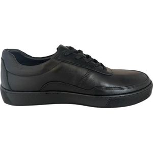 Veterschoenen- Heren Schoenen- Nette sportieve schoenen 110- Leer- Zwart- Maat 40