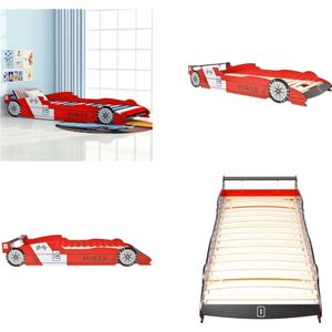 vidaXL Kinderbed raceauto rood 90x200 cm - Kinderbed - Kinderbedden - Bed - Bedden