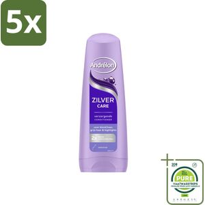 5 x Andrélon – Conditioner – Zilver Care – 200 ml - Grootverpakking - Blond Haar Verzorging - Grijs Haar Verzorging - Gehighlight Haar - Keratine Conditioner - Haar Herstel
