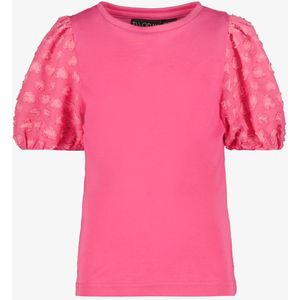 TwoDay meisjes T-shirt met hartjes pofmouwen roze - Maat 92