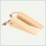 Nordix Deurstopper - Hout - Set van 2 - Deurvastzetter - Deurwig - Beige