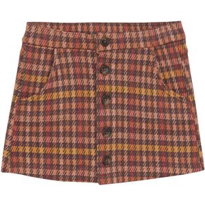 Noppies Rok Portola - Check Pattern Light Brown - Maat 98