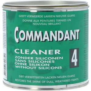 Commandant - Cleaner 4 - Polijstmiddel - Inhoud 500 gram - Siliconen Vrij - Voor Autolak