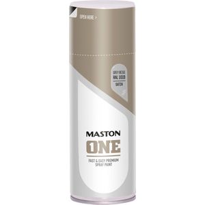 Maston ONE - spuitverf - zijdeglans - grijsbeige (RAL 1019) - 400 ml - spuitbus verf