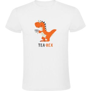 Tea-rex Heren T-shirt - dino - thee - woordgrap - dinosaurus - woordspeling - humor - grappig
