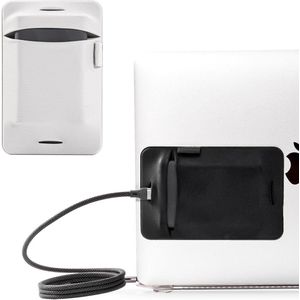 Zelfklevende tas voor laptop draagbare draagtas voor externe Solid State Disk SSD - zwart + grijs