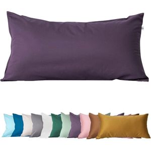 Kussensloop 40 x 80 cm, 400 TC 100% katoen, superzachte premium hoofdkussensloop, Egyptisch extra langstapelig bedkussensloop, kussensloop (lavendel aura zonder ritssluiting)