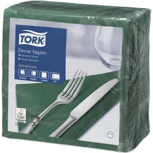Tork tissue servet 39x39cm 2-laags 1/4-vouw mountain pine green 12x150