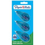 Paper Mate vloeibaar papier DryLine Mini correctietape | 5 mm x 6 mm | blauw | 3 stuks