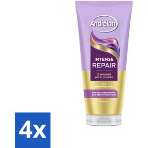 Andrélon – Haarmasker WOW – Intense Repair – 180 ml - Voordeelverpakking - 4 stuks