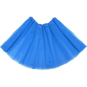 Vintage Tutu Rok voor Dames - 3-Laagse Bubbeldans Rok voor Feest en Halloween - Blauw - Eén Maat